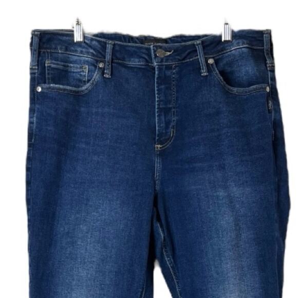 Silver Jeans Infinite Fit Bootcut Mid Rise Dark Wash Indigo Women’s Plus Size 1X - Picture 5 of 13